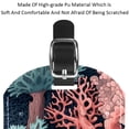 thumbnail image 4 of Square 2Pack PU Leather Coral Cruise Luggage Tag with Privacy Cover and Name ID Tag for Travel Handbags Backpacks Luggage Tags, 4 of 6