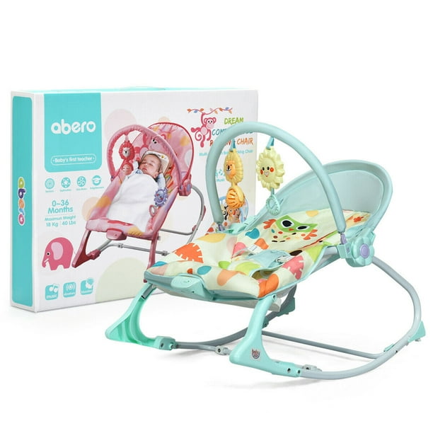 Gymax Adjustable Infant Rocker Bouncer Baby Rocking Chair Toddler with