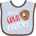 thumbnail image 3 of Inktastic I'm a Great Catch Baseball Glove Boys or Girls Baby Bib, 3 of 4