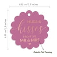 thumbnail image 6 of Inkdotpot Rose Gold Foil Paper Hang Tags Hugs & Kisses From The Wedding Favor Tags 50 Piece, 6 of 6