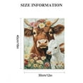 thumbnail image 3 of Autua Cow Calf Flowers Canvas Wall Art for Living Room Bedroom Office 12x16 in, 3 of 5