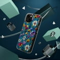 thumbnail image 4 of DistinctInk Clear Hybrid Case for Apple iPhone 12 Mini (5.4" Screen) - Spring Blossoms: Vibrant, Minimalistic Floral Pattern - Shockproof Protection, 4 of 8