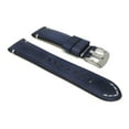thumbnail image 2 of Bandini Extra Long 24mm Mens Vintage Leather Watch Band Strap - Blue - Stainless Steel Buckle, 2 of 5