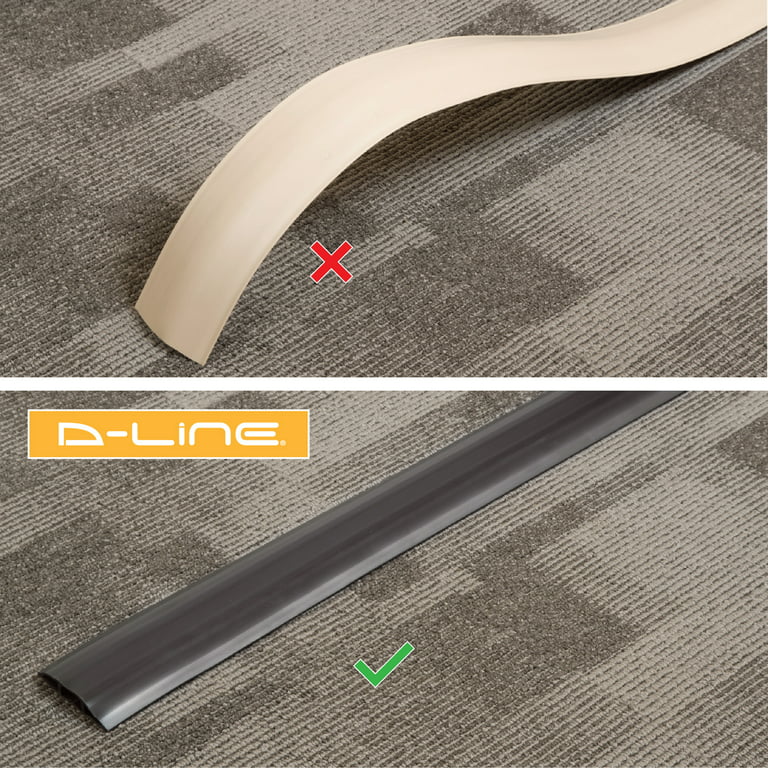 D-Line Cable Raceway | Large On-Wall Cord Cover | Oak Wood Effect, Brown