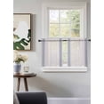thumbnail image 3 of Blue Boho Striped Tier Curtains 36 Inch Length,Sheer Curtains for Bedroom Living Room Window Vintage Ethnic Tribe Rustic Geometric Small Half Window Kitchen Curtains & Drapes 27.5"x36" 2 Panels, 3 of 6