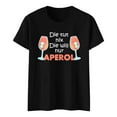 thumbnail image 5 of Womens T Shirts Letter Print Graphics Crew Neck Short Sleeve Loose Trendy Casual Tops, 5 of 5