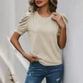 thumbnail image 5 of ZZwxWA Womens 3/4 Length Sleeve Tops Crewneck Casual Plus Size Fall Shirts Loose Fit Three Quarter Sleeve Blouses, 5 of 6
