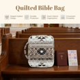 thumbnail image 7 of Xixirimido Aztec Tribe Geometric Print Bible Cover Case with Bookmarks Large Bible Bag Bible Study Supplies Accessories Quilted Bible Carrying Cases with Handle Christian Gift, 7 of 7