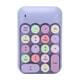 thumbnail image 3 of Teclado numérico inalámbrico de 2,4 GHz, 18 teclas, teclas redondas de color retro, mini teclado numérico con receptor USB para computadora portátil, color morado, 3 of 15