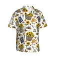 thumbnail image 2 of Daiia Picnic Hawaiian Shirt for Men Gentle Cotton Regular Short Sleeve Casual-Small, 2 of 9