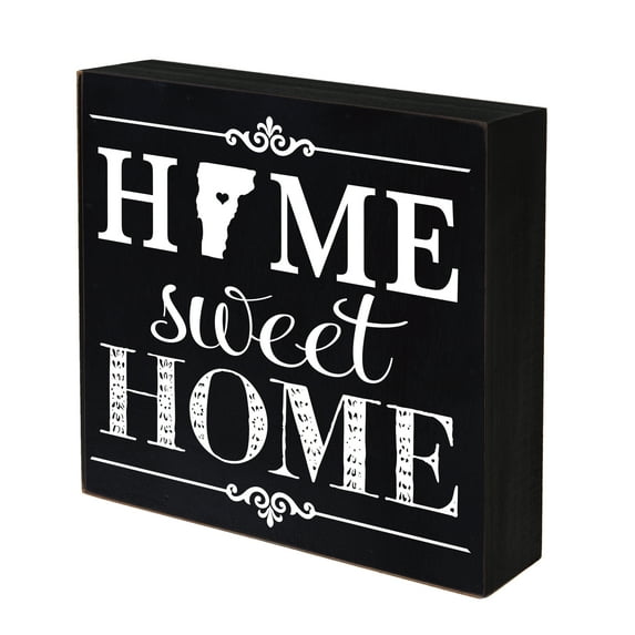 LifeSong Milestones 6x6 Shadow Box Black- Vermont (Home Sweet Home)