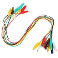 thumbnail image 2 of 10 cables de prueba con pinzas de cocodrilo de doble extremo, 5 colores, para componentes electrónicos y pruebas de circuitos, 2 of 8