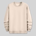 thumbnail image 5 of PNTUTB Men's Fashion Casual Solid Color Crew Neck Sweatshirt Long Sleeve Loose Comfortable Pullover Essential Tops, 5 of 6