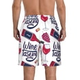 thumbnail image 3 of Kll Red Wine Glass Bottle Men'S Casual Summer Beach Shorts Hawaiian Shorts With Pockets-Large, 3 of 9