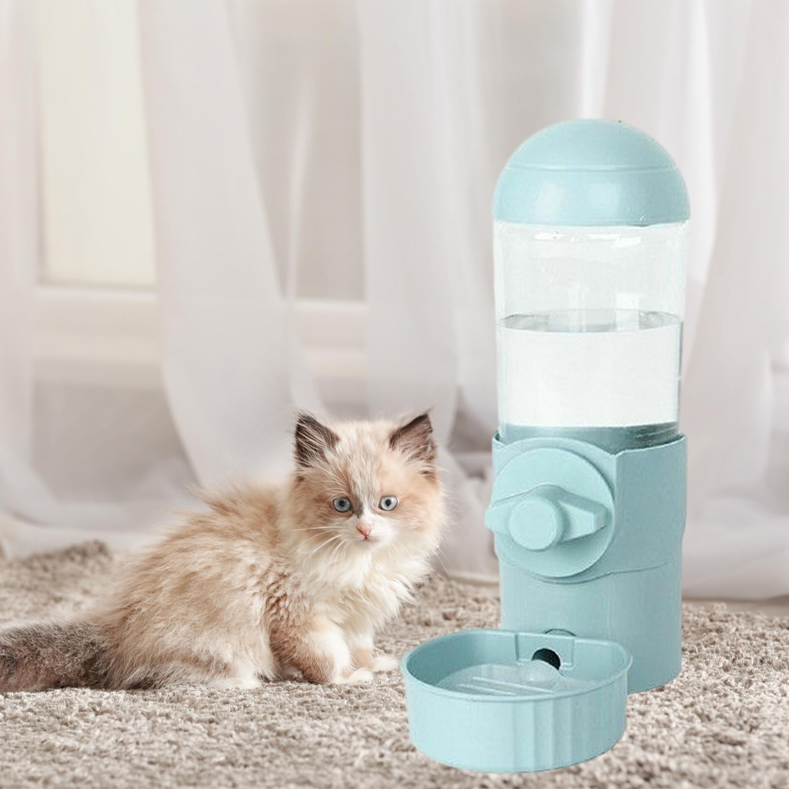 Fzaqwen Pet Water Drinker Cage Hanging Drinking Bottle Automatic Pet Water Fountain Easy Blue