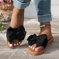 thumbnail image 6 of Msgweeeg Sandals for Women Shoes Women's Fashionable Casual Spring and Summer Versatile Plus Size Solid Color Bow Round Toe Open-Toe Flat Sandals for Comfort & All Day Wear, 6 of 9