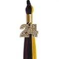 thumbnail image 3 of Endea Graduation Black/Gold/Maroon Graduation Tassel with Gold Date Drop, 3 of 9