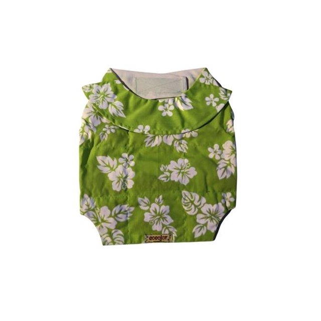 Cocojor GRN12C358 Hawaii 5-0 Gilet Rafraîchissant pour Chien, Vert - Extra Large