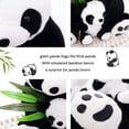 thumbnail image 3 of Animales de peluche de panda con bebé panda de peluche, mamá nativa y bebé panda de bambú de peluche, 3 of 6