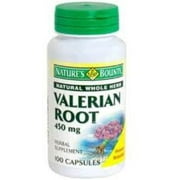 Nature's Bounty Valerian Root 450 mg 100 ea (Pack of 6)