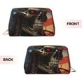 thumbnail image 3 of Naloa Cyberpunk Skull American Flag Leather Makeup Bag for Purse Travel, Portable Small Cosmetic Organizer for Women and Girls, Make up Bag with Zipper, 3 of 8