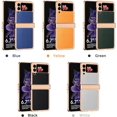 thumbnail image 6 of Luxury Leather Case Compatible Galaxy Z Flip 3 Case with Hinge Protection Black, Plating PC Protector Cover Galaxy Z Flip 3 5g Case Shockproof Case for Galaxy Z Flip3 Case 2022, 6 of 6