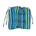 thumbnail image 2 of Blazing Needles 16-inch Outdoor Rounded Back Chair Cushion, 16" x 16", Pike Azure 2 Count, 2 of 2