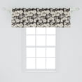 thumbnail image 2 of Ambesonne Flower Window Valance, Monochrome Spring Growth, 54" X 18", Black and Beige, 2 of 3