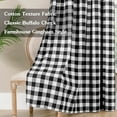 thumbnail image 2 of Buffalo Check Plaid Curtains for Living Room, Bedroom Farmhouse Gingham Style Cotton Texture Rod Pocket Semi Curtain Drapes, Black, 52 x 84 Inch(2 Panels), 2 of 6