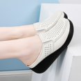 thumbnail image 3 of LASUDRAA Women's Shoes Wedges Heel Thick Sole Hollowed Out Toe Cap Casual Women's Half Slippers, 3 of 8