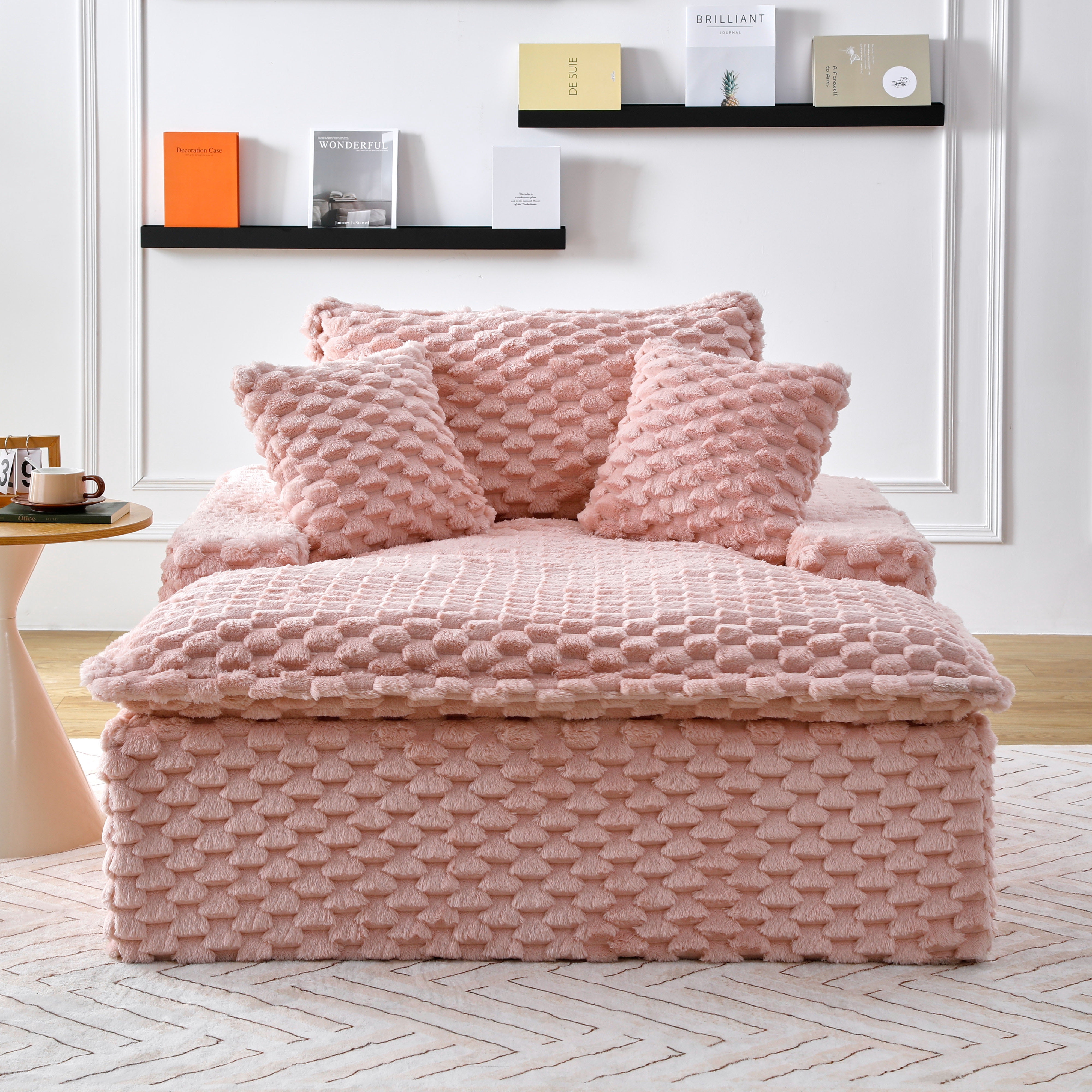 51-Inch Loveseat Sofa with Two Pillows and Backrest | Compact modern design fits bedrooms, living rooms, and small apartments