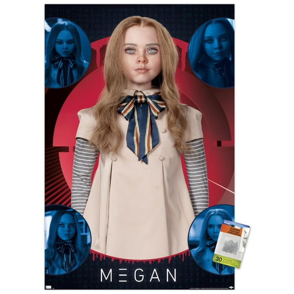 M3gan - Collage Wall Poster with Pushpins, 22.375" x 34"