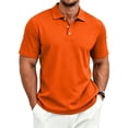 thumbnail image 3 of Fabrcox Mens Short Sleeve Polo Shirts Button Collared Men Golf Shirt Lightweight Regular Fit Outdoor Gym Athletic Shirt Men XXL, 3 of 10
