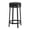 Black, variant on Set of 1/2/4 Swivel Bar Stools, 24'' Counter Height, Backless Round PU Leather Seat, Metal Frame, Modern Style, Comfortable and Durable, Ideal for Kitchen Island or Home Bar