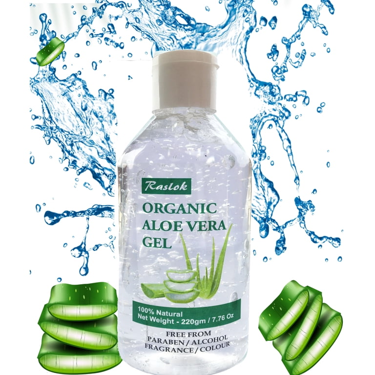 Raslok Aloe Vera Gel | 100% Pure Natural Aloe Gel For Moisturizing Face  Skin & Hair Care,Durable Moisturizing Hydrating Soothing, Non-Sticky (7.7  OZ)