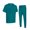 True Hunter Green, variant on M&M SCRUBS Men's Jogger Scrub Set – Luxe Stretch Medical Uniform, V-Neck Scrubs Top & Jogger Pants (Ceil Blue, Small)