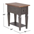 thumbnail image 6 of Sunset Trading Dakota Lamp Side Table w Drawer and Shelf Brown Gray Solid Wood, 6 of 8
