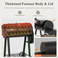 thumbnail image 3 of Alpha Joy Steel BBQ Charcoal Grill with Offset Smoker in Black, 3 of 10