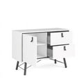 thumbnail image 4 of Pemberly Row 1 Door 2 Drawer Sideboard in White Matte & Black, 4 of 10