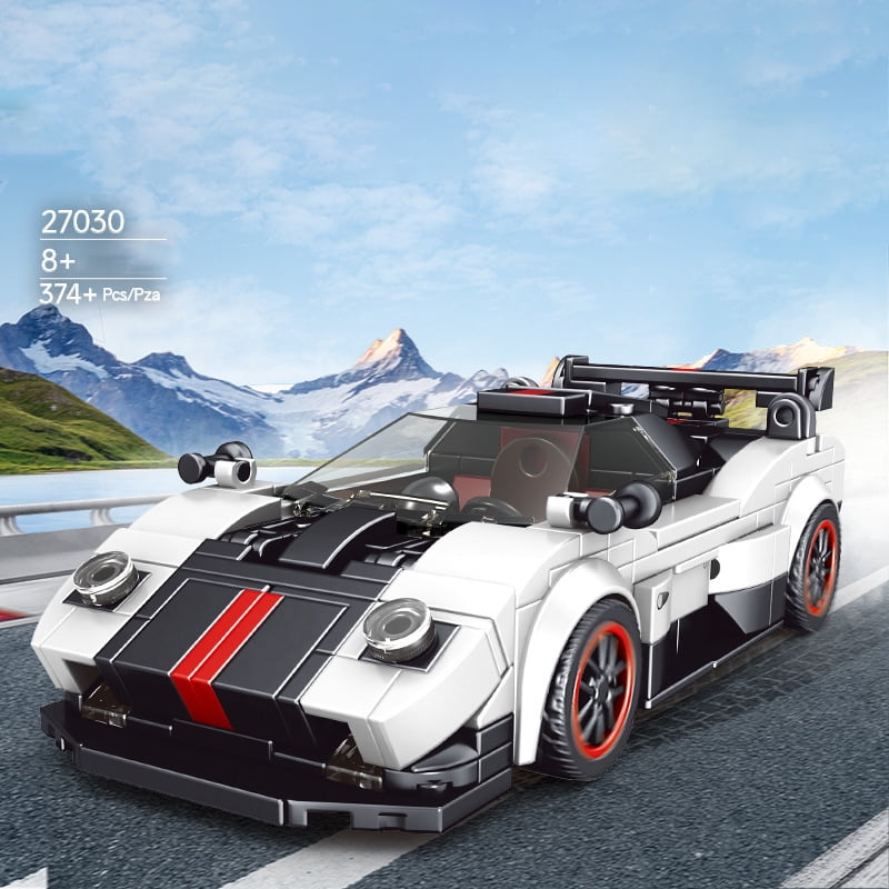 Race Car Toys with Display Case,Classic Model Cars Kits Building Sets for Adults Kids 8+(374 PCS)