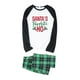thumbnail image 1 of Pijamas Para La Familia Navidad Manga Larga Estampado De Letras Raglan Tops + Pantalones A Cuadros ; MVerde 2 Mamá, 1 of 3