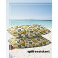 thumbnail image 4 of Pack of 2 Outdoor Pillow Covers, Summer Vintage Doodle Lemon Pattern Waterproof Square Throw Pillowcase Cushion Decorative Pillow Covers for Couch Patio Tent, 20x12 in, 4 of 6