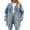 Blue, variant on Efsteb Womens Stylish Casual Lightweight Jacket Trendy Breathable Outwear Fashionable Denim Coat Blue M