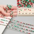 thumbnail image 4 of 448Pcs Heishi Disc Beads Strands Lampwork Seed Beads Flat Round Heishi Beads Spacer Beads Handmade Czech Loose Beads Jewelry Making 2.5x2mm Red and Green Series, 4 of 8
