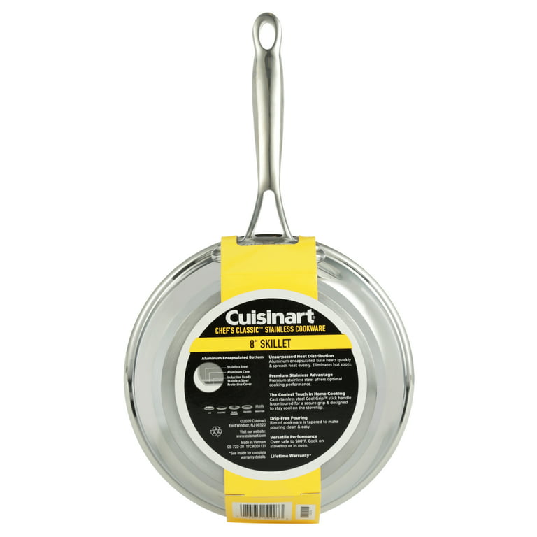 NEW Cuisinart Chef's Classic Stainless 12-Inch Glass Covered All