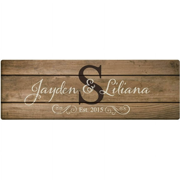 Personalized The Happy Couple 9x27 Canvas