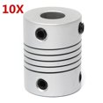 thumbnail image 1 of Acoplamiento de Eje Flexible YONGSHENG 10 Uds 5mm x 8mm Aluminio Od19mm x L25mm, 1 of 4