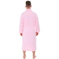 thumbnail image 3 of Simplicity Warm Plush Spa Hotel Kimono Bath Robe Bathrobe for Women and Men Pink, 3 of 3