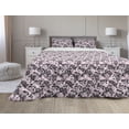 thumbnail image 1 of Botanical Comforter & Sham Bedding Set, Abstract Forget Me Not Inflorescence Burgeoning Twigs Gentle Spring, 3 pcs Duvet Set Microfiber Filling Quilt, 5 Sizes, Pale Pink Black Taupe, by Ambesonne, 1 of 4