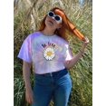 thumbnail image 2 of Be Free Heart Daisy Tie Dye Spiral Women -Image by Shutterstock, Female Large, 2 of 4